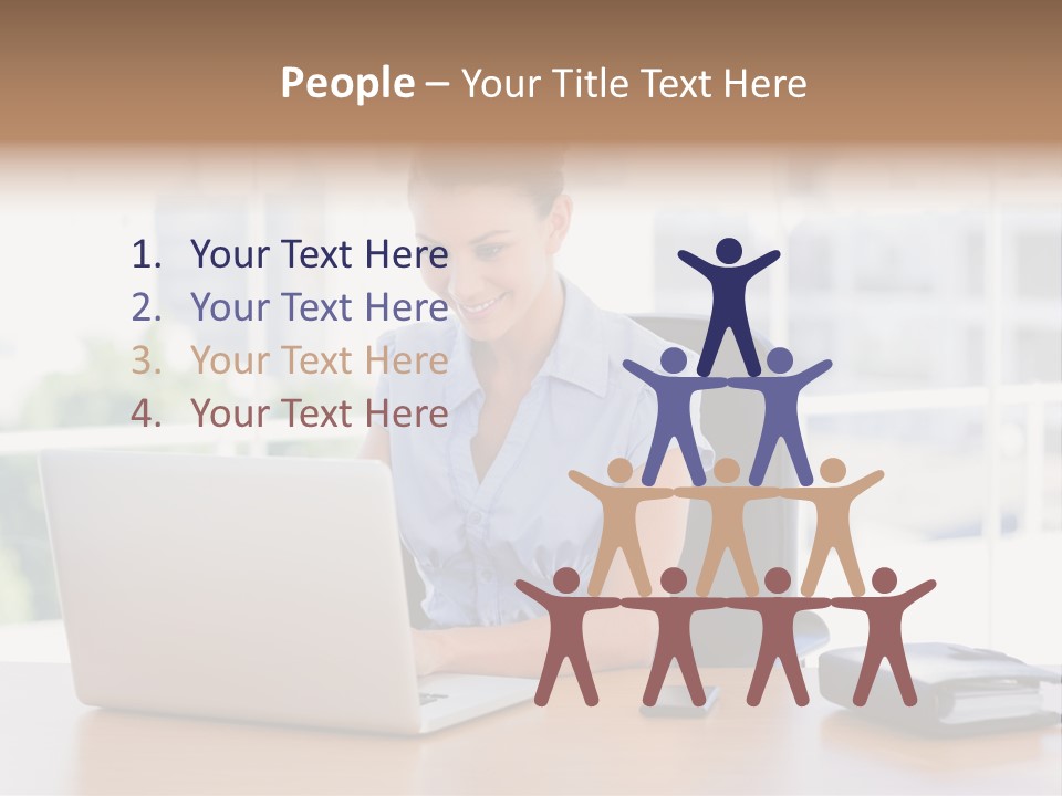 Diary Long Hair Wireless PowerPoint Template