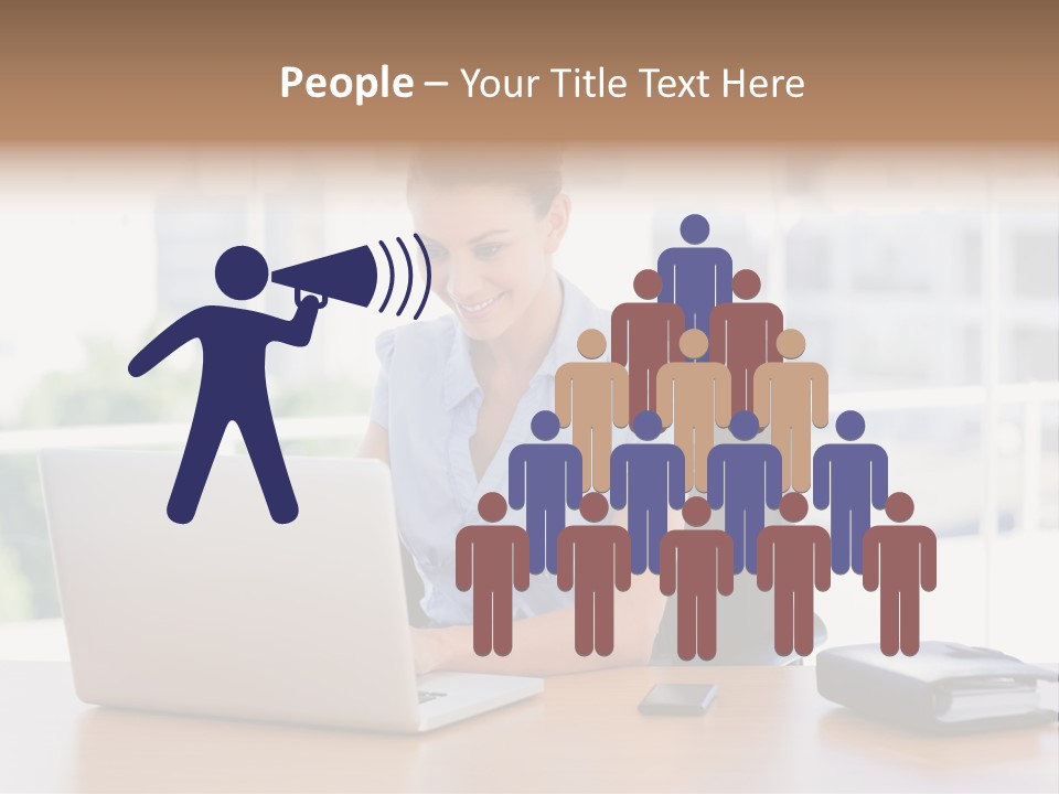 Diary Long Hair Wireless PowerPoint Template