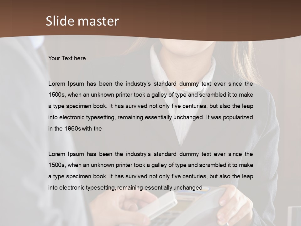 Receptionist Technology Hand PowerPoint Template