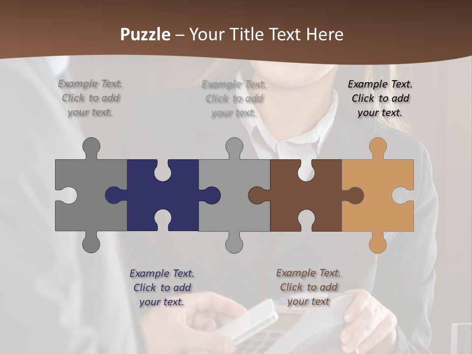 Receptionist Technology Hand PowerPoint Template