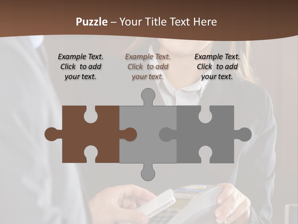 Receptionist Technology Hand PowerPoint Template