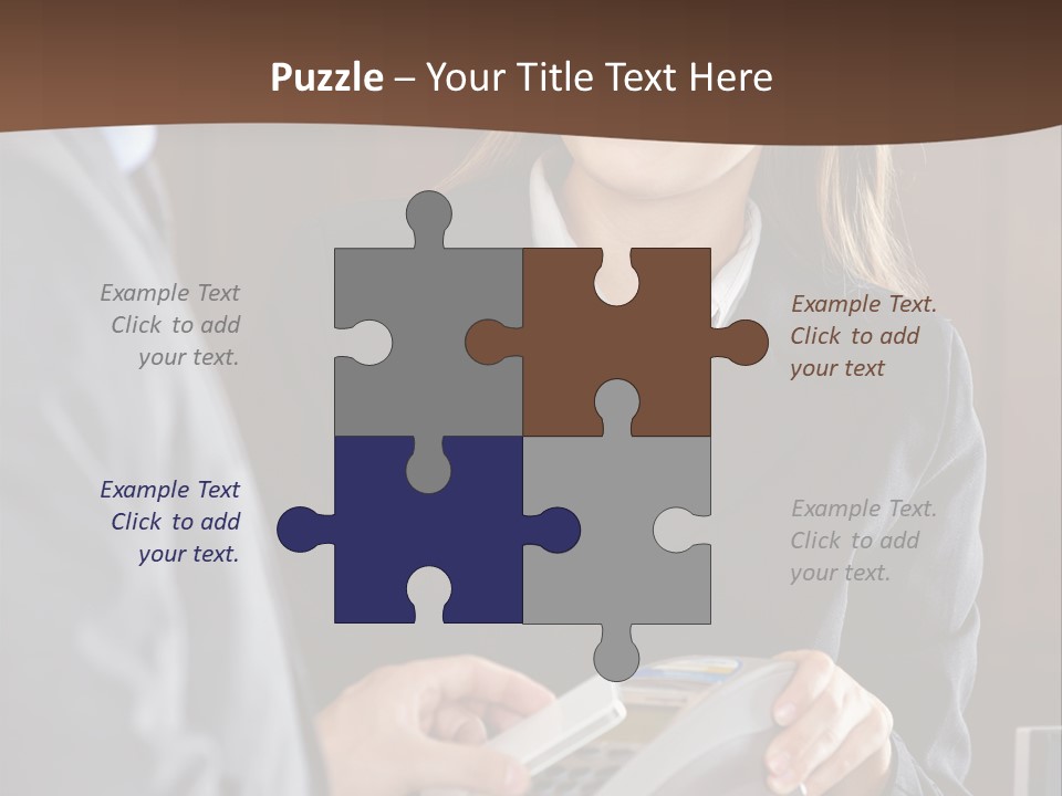 Receptionist Technology Hand PowerPoint Template