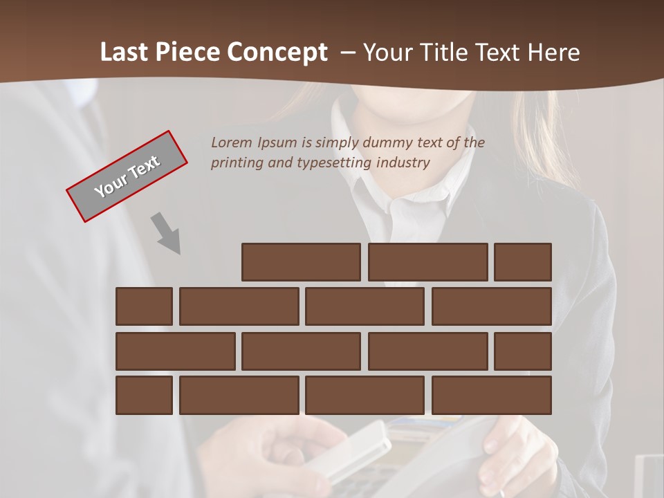 Receptionist Technology Hand PowerPoint Template