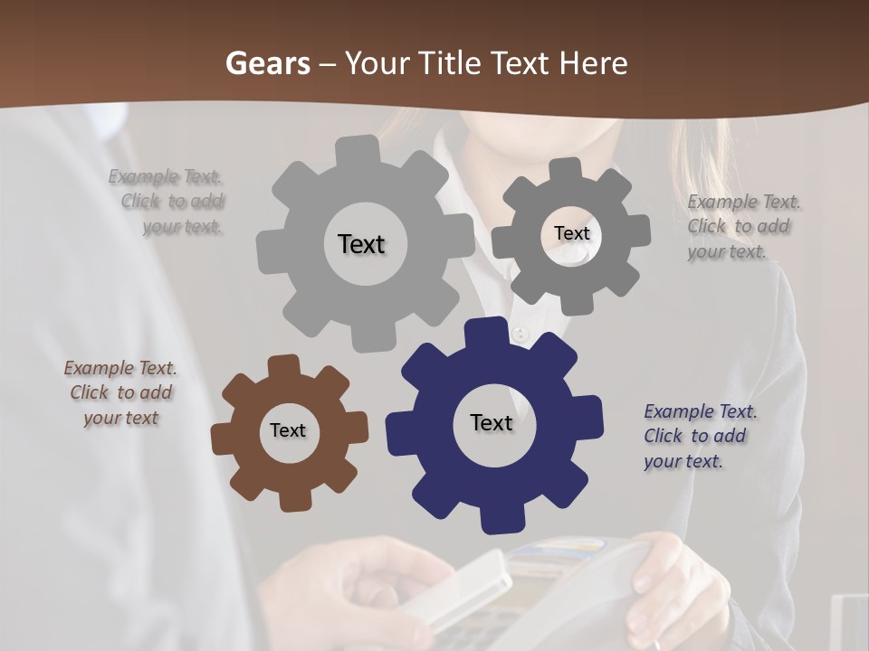 Receptionist Technology Hand PowerPoint Template