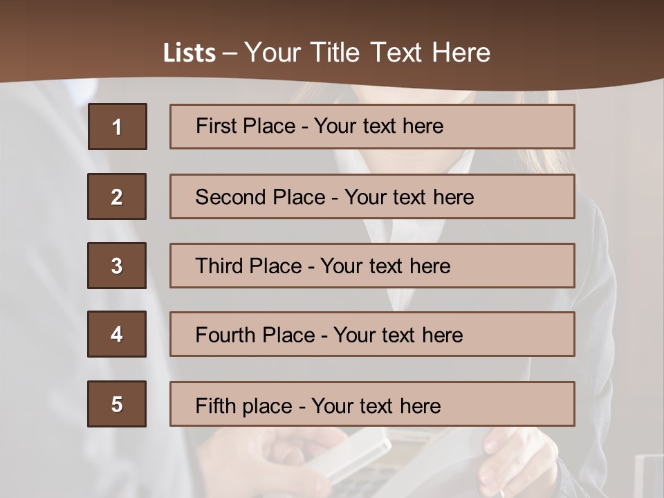Receptionist Technology Hand PowerPoint Template