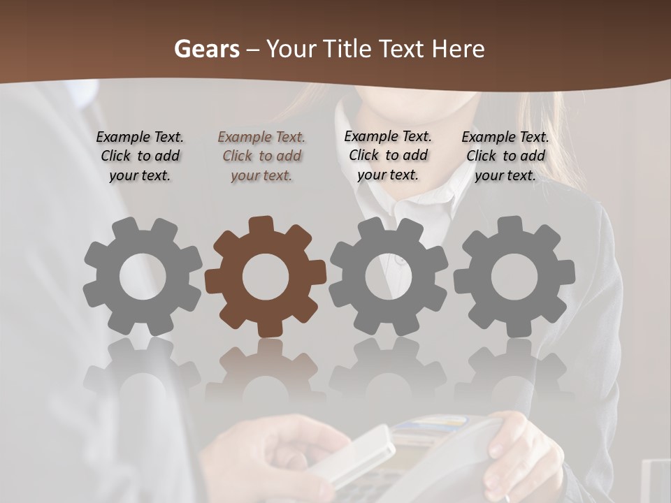 Receptionist Technology Hand PowerPoint Template