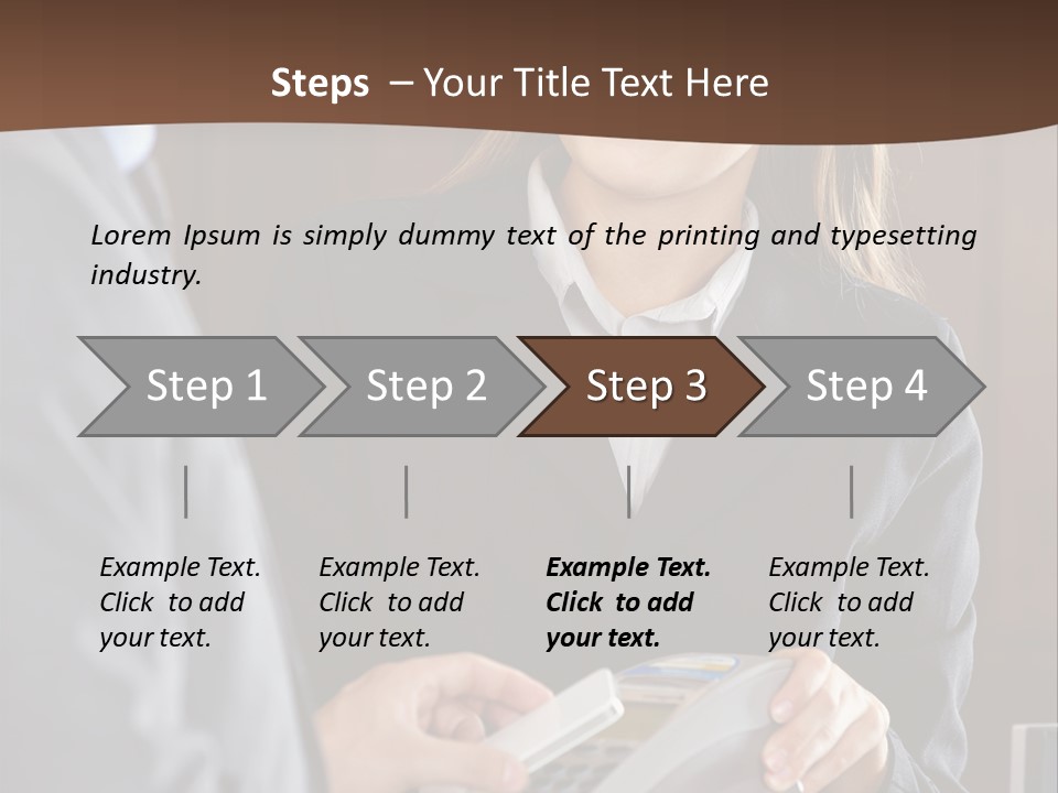 Receptionist Technology Hand PowerPoint Template