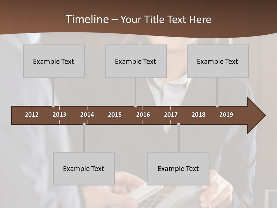Receptionist Technology Hand PowerPoint Template