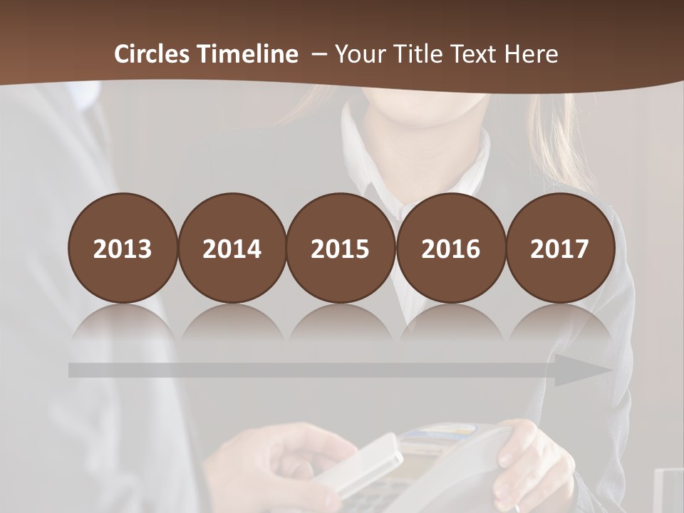 Receptionist Technology Hand PowerPoint Template