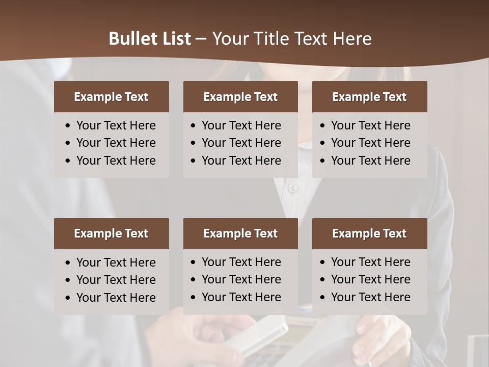 Receptionist Technology Hand PowerPoint Template