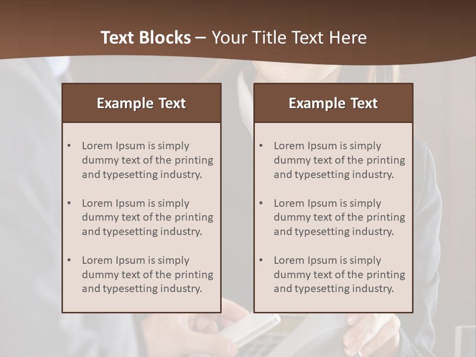 Receptionist Technology Hand PowerPoint Template