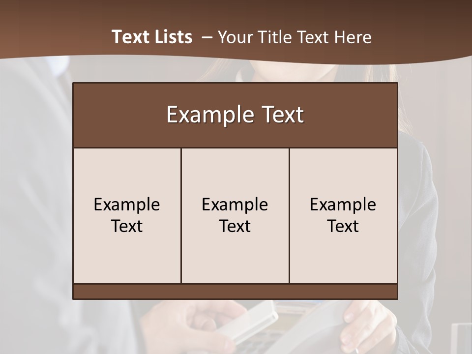 Receptionist Technology Hand PowerPoint Template