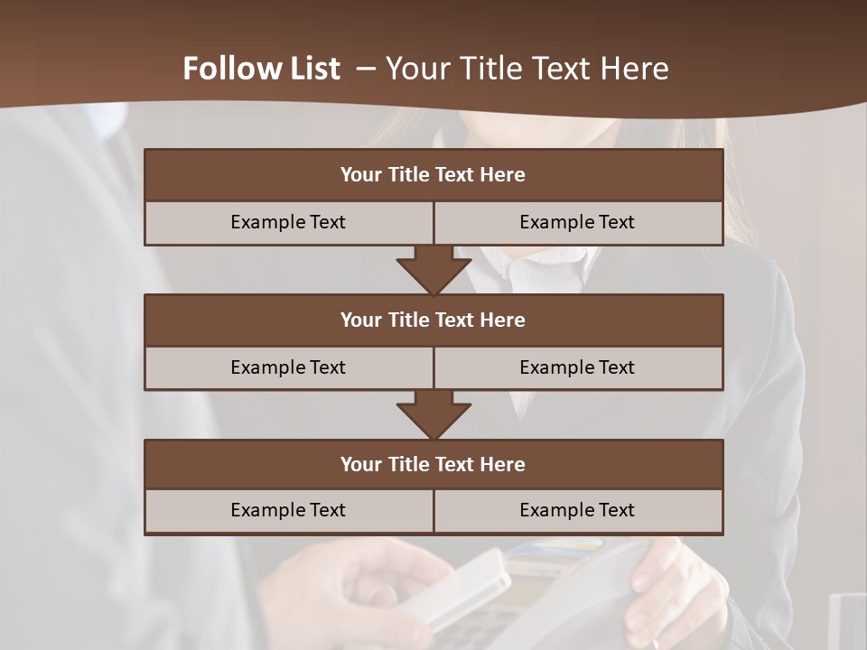 Receptionist Technology Hand PowerPoint Template