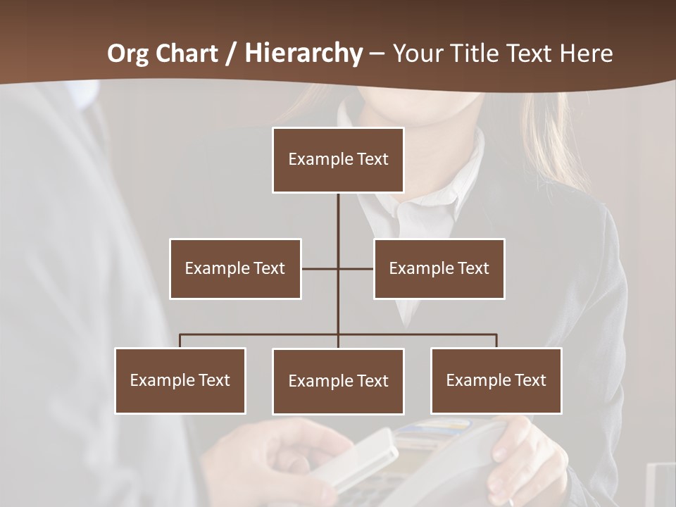 Receptionist Technology Hand PowerPoint Template