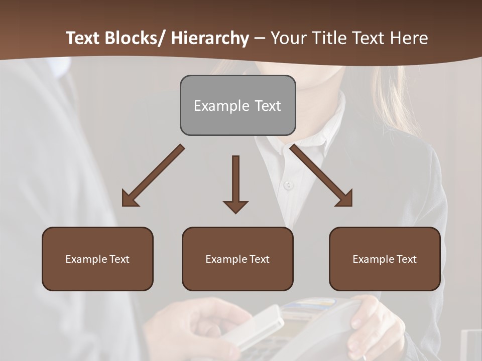 Receptionist Technology Hand PowerPoint Template