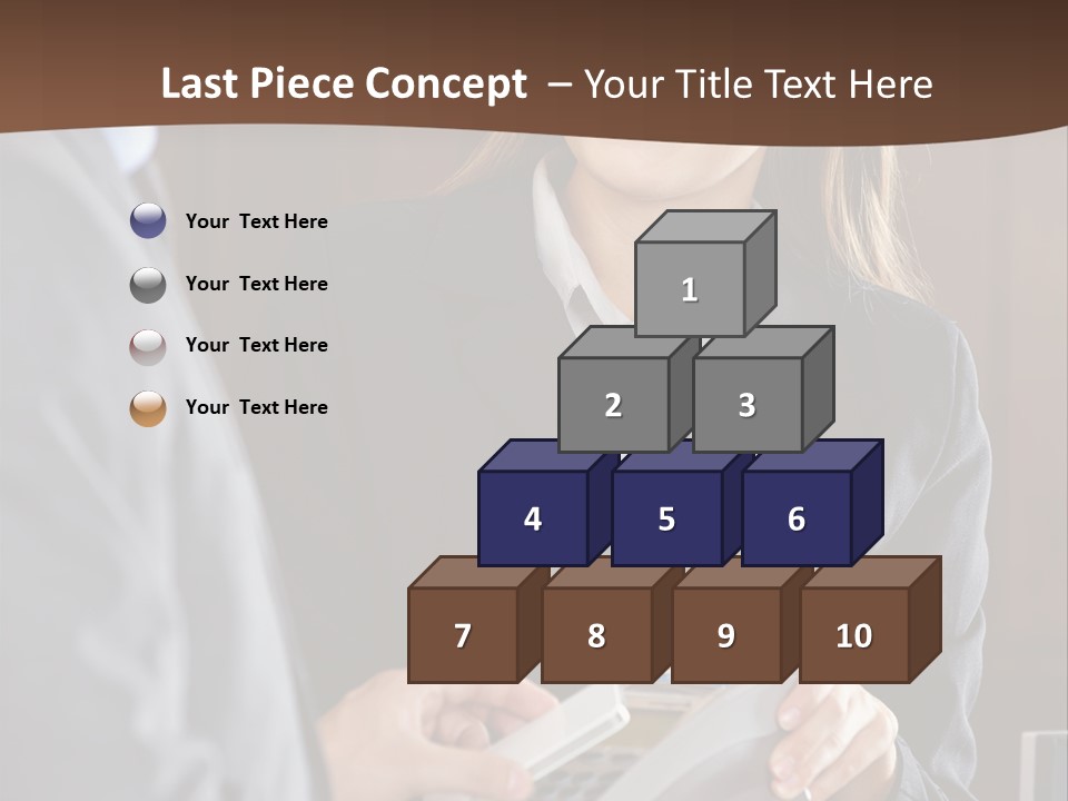 Receptionist Technology Hand PowerPoint Template