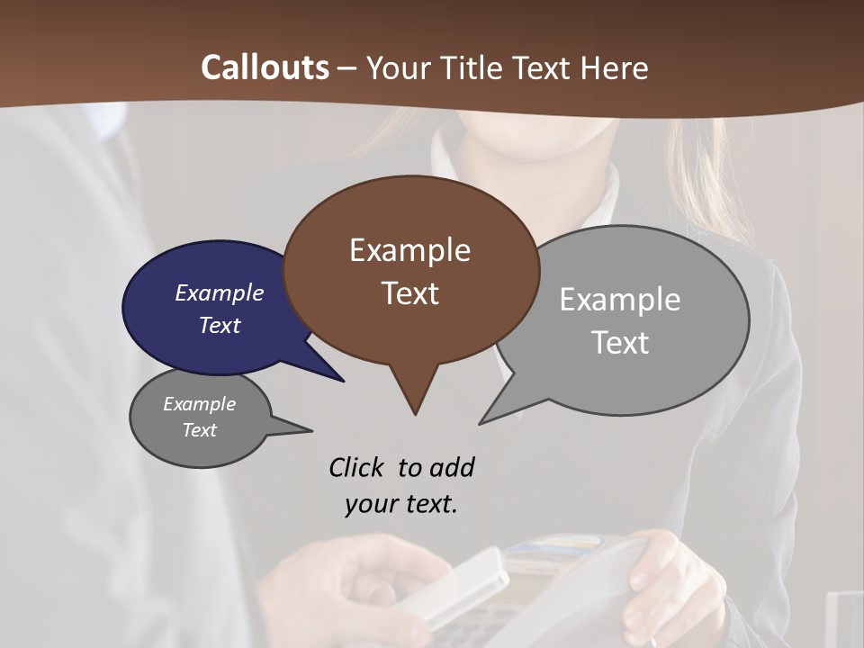 Receptionist Technology Hand PowerPoint Template