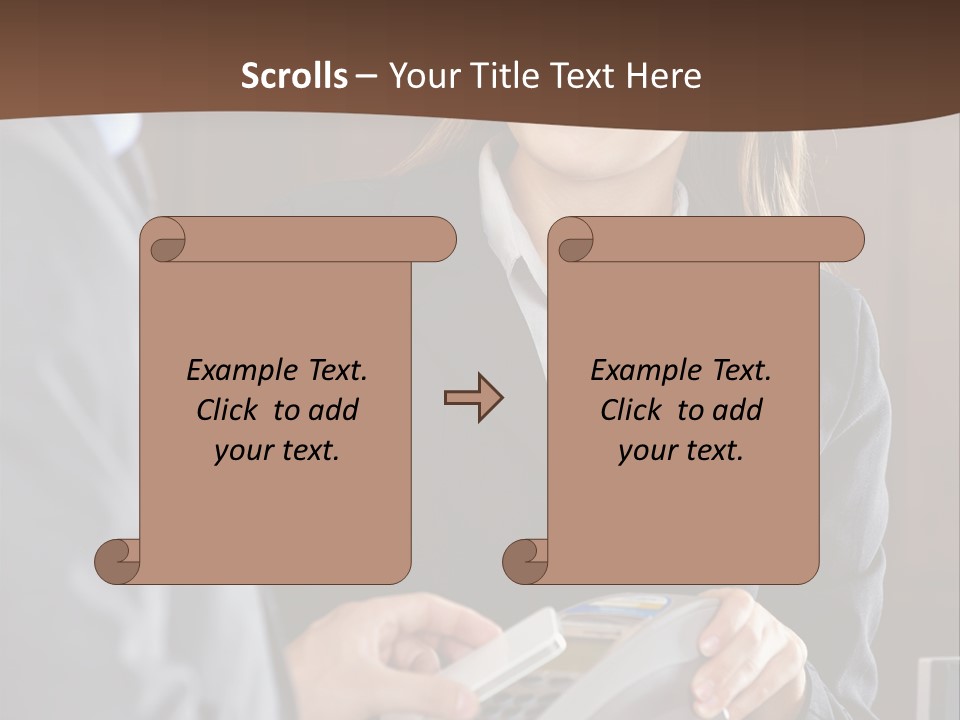 Receptionist Technology Hand PowerPoint Template