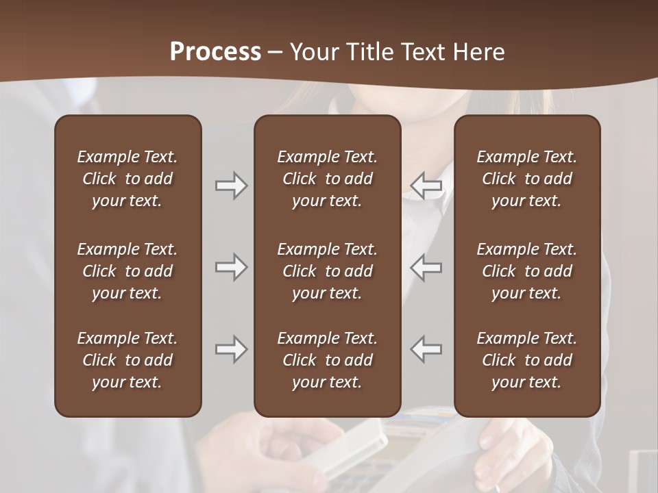 Receptionist Technology Hand PowerPoint Template