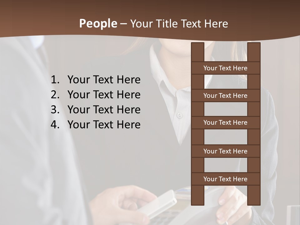 Receptionist Technology Hand PowerPoint Template