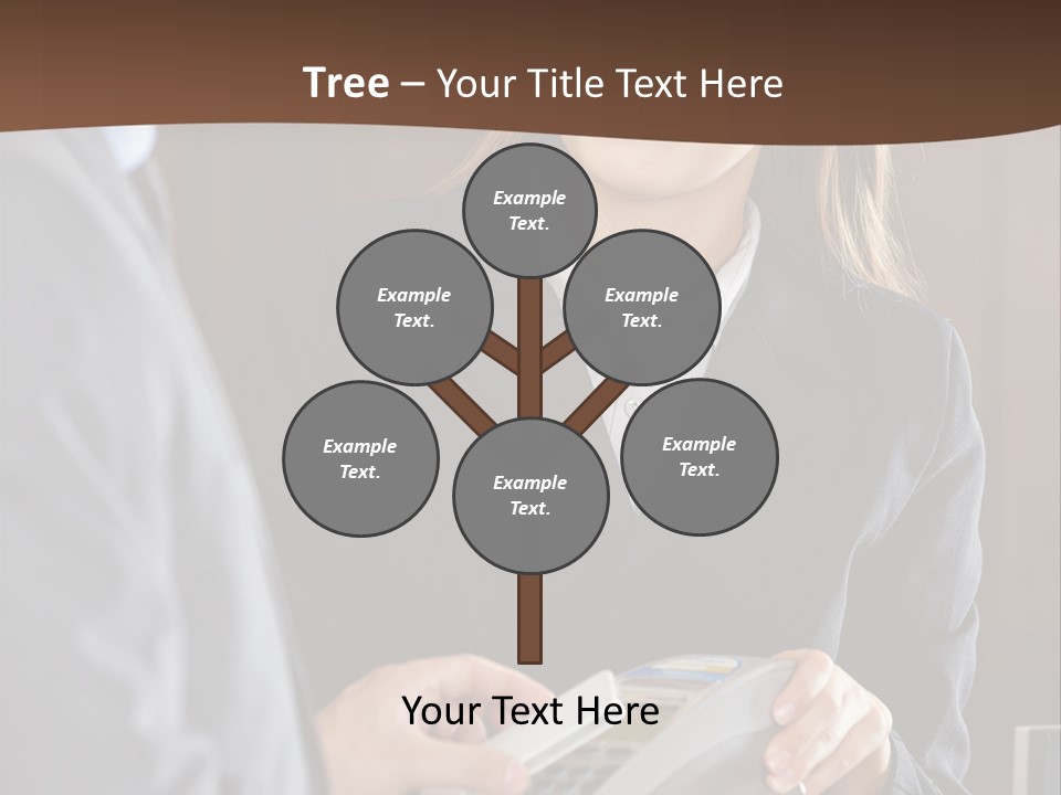 Receptionist Technology Hand PowerPoint Template