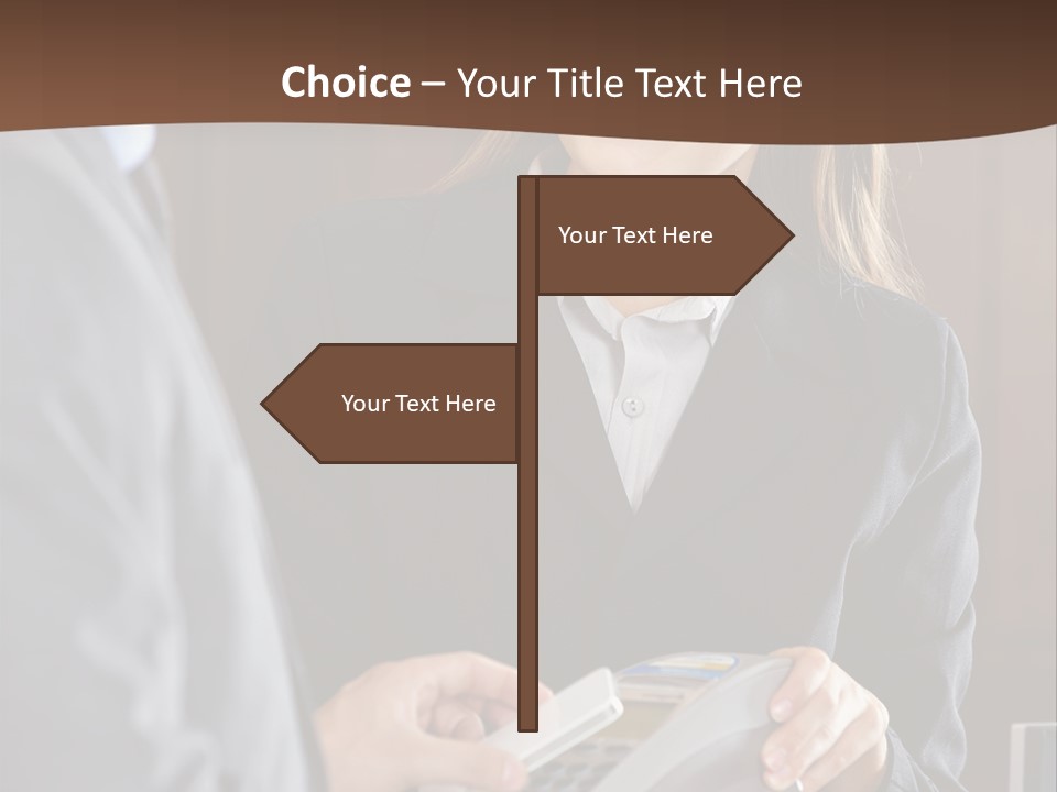 Receptionist Technology Hand PowerPoint Template