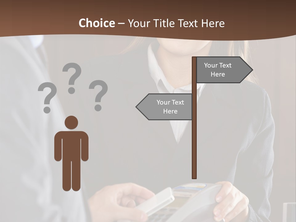 Receptionist Technology Hand PowerPoint Template