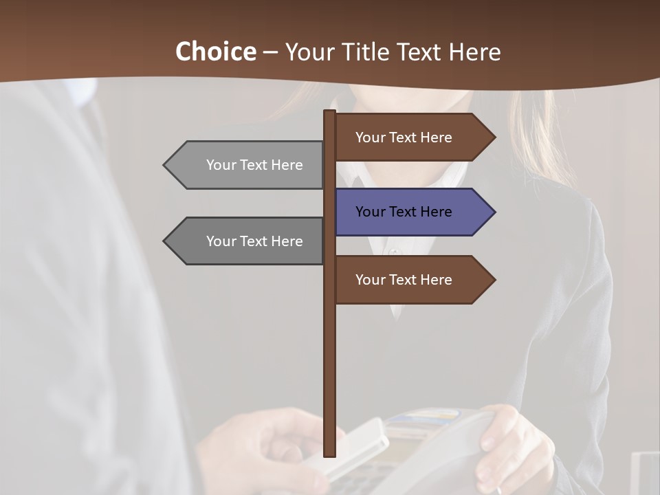 Receptionist Technology Hand PowerPoint Template