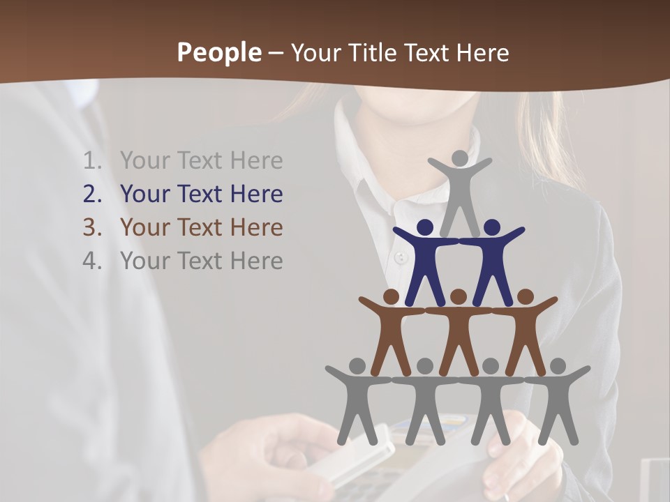 Receptionist Technology Hand PowerPoint Template