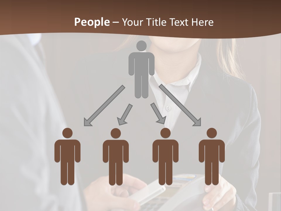 Receptionist Technology Hand PowerPoint Template