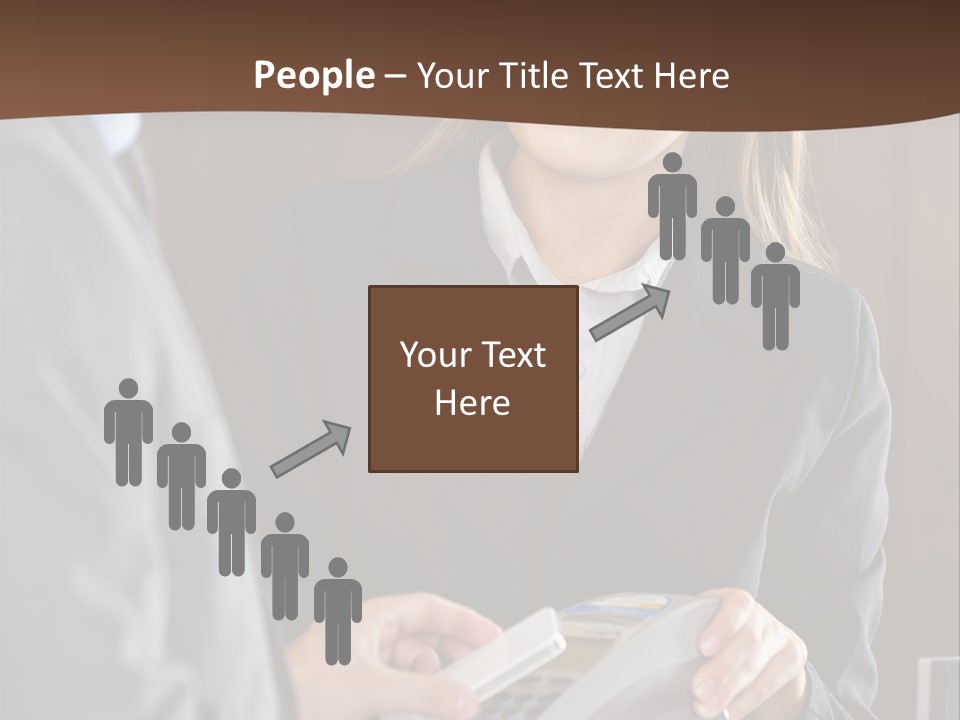 Receptionist Technology Hand PowerPoint Template