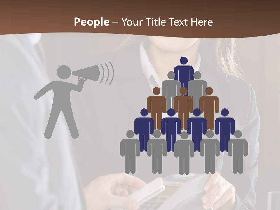 Receptionist Technology Hand PowerPoint Template