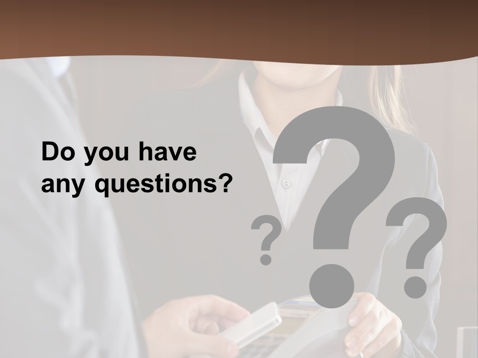 Receptionist Technology Hand PowerPoint Template