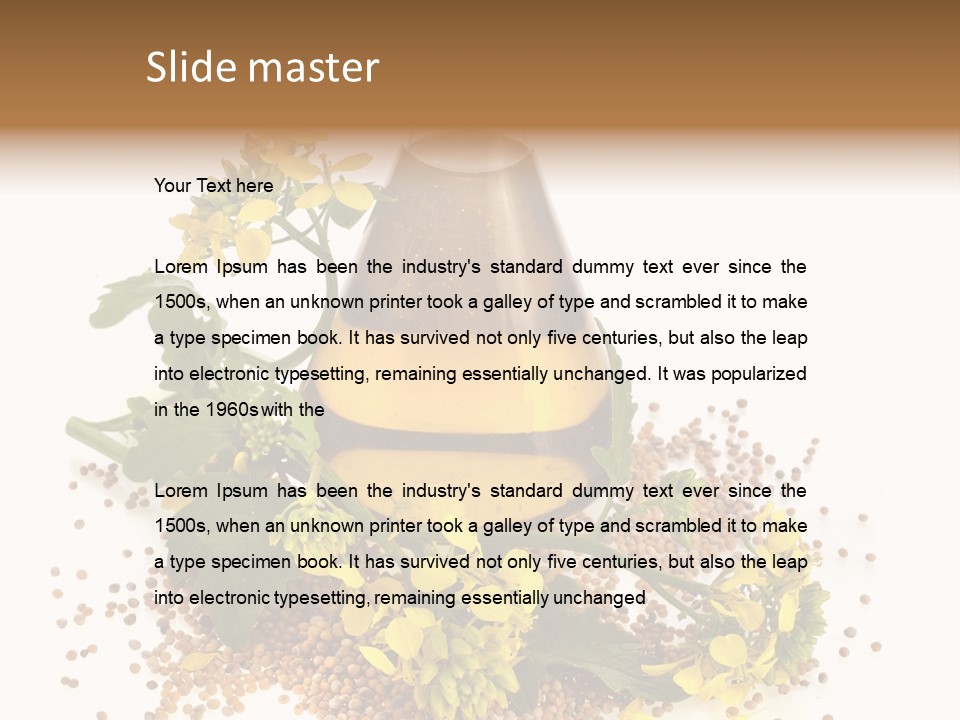 Honey Canola Isolated PowerPoint Template
