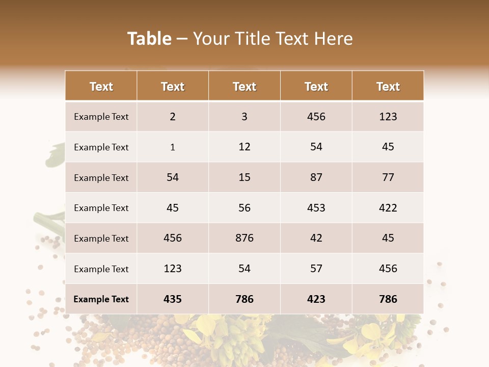 Honey Canola Isolated PowerPoint Template