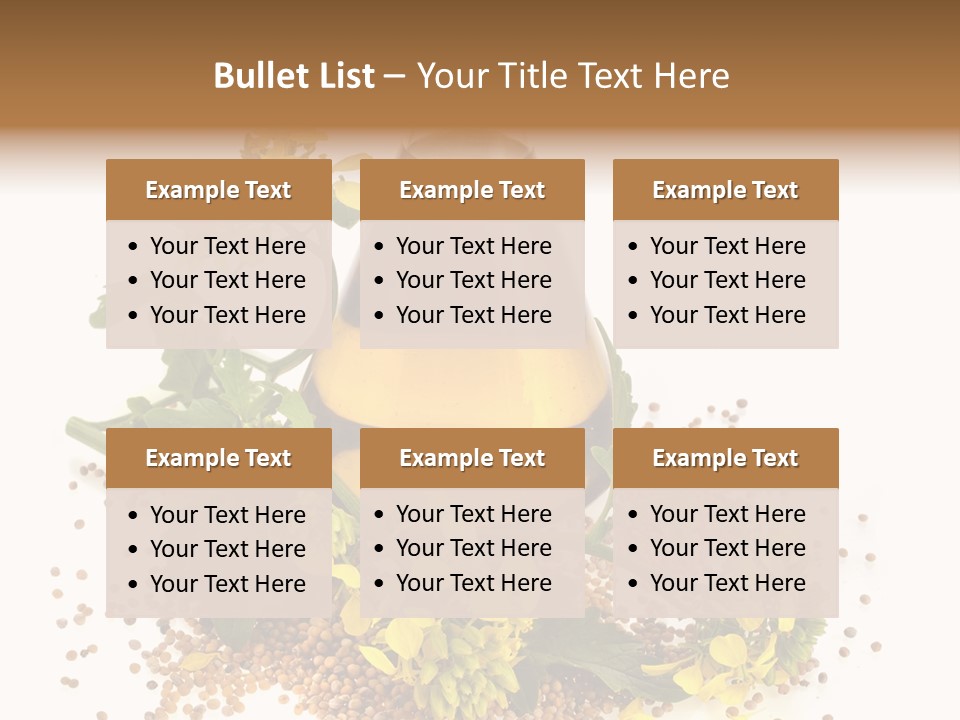 Honey Canola Isolated PowerPoint Template