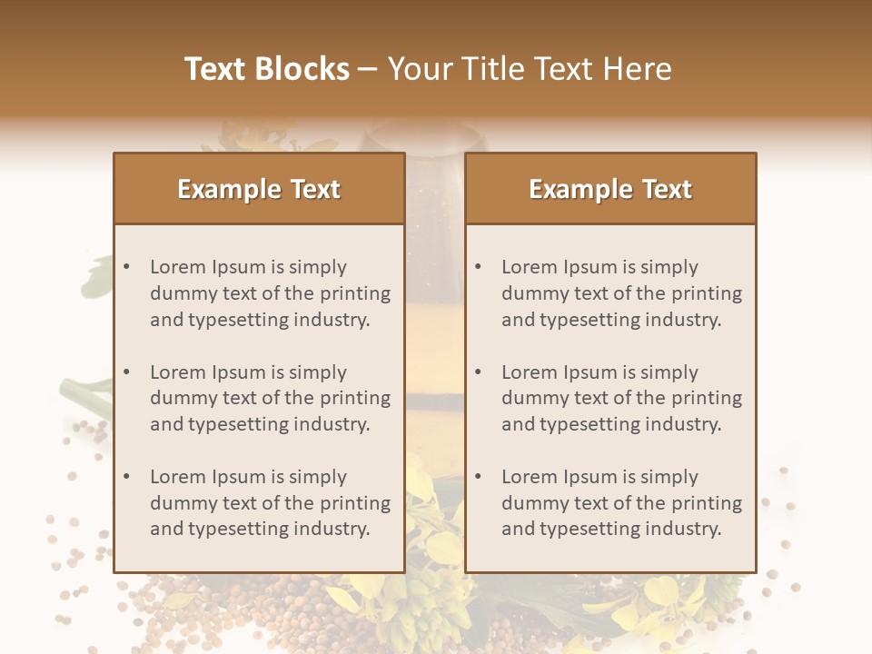 Honey Canola Isolated PowerPoint Template
