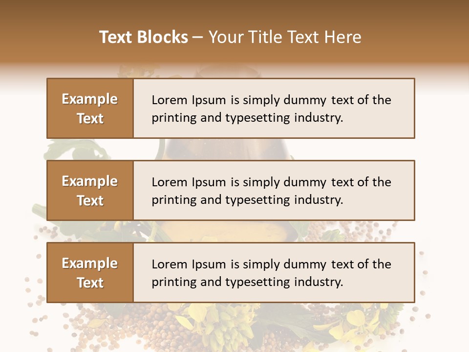 Honey Canola Isolated PowerPoint Template