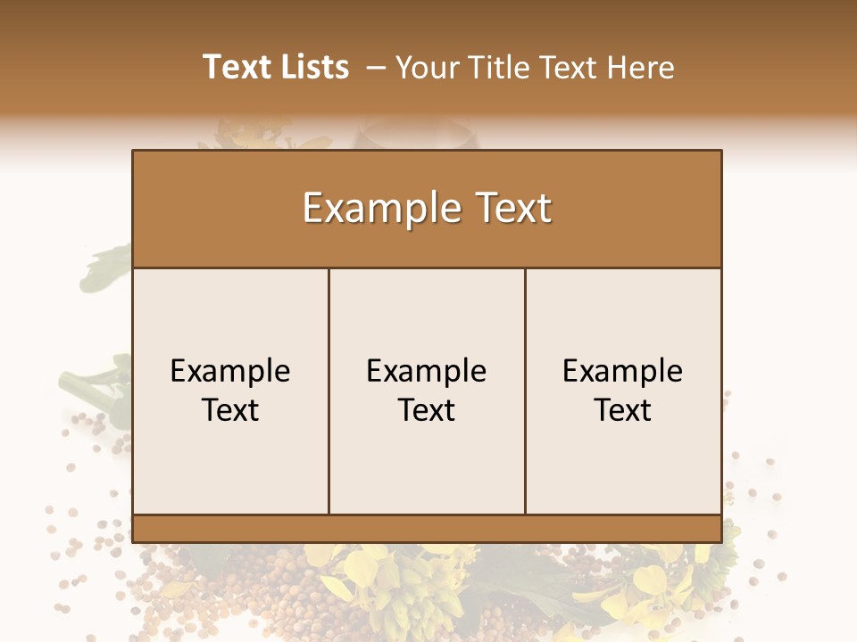 Honey Canola Isolated PowerPoint Template