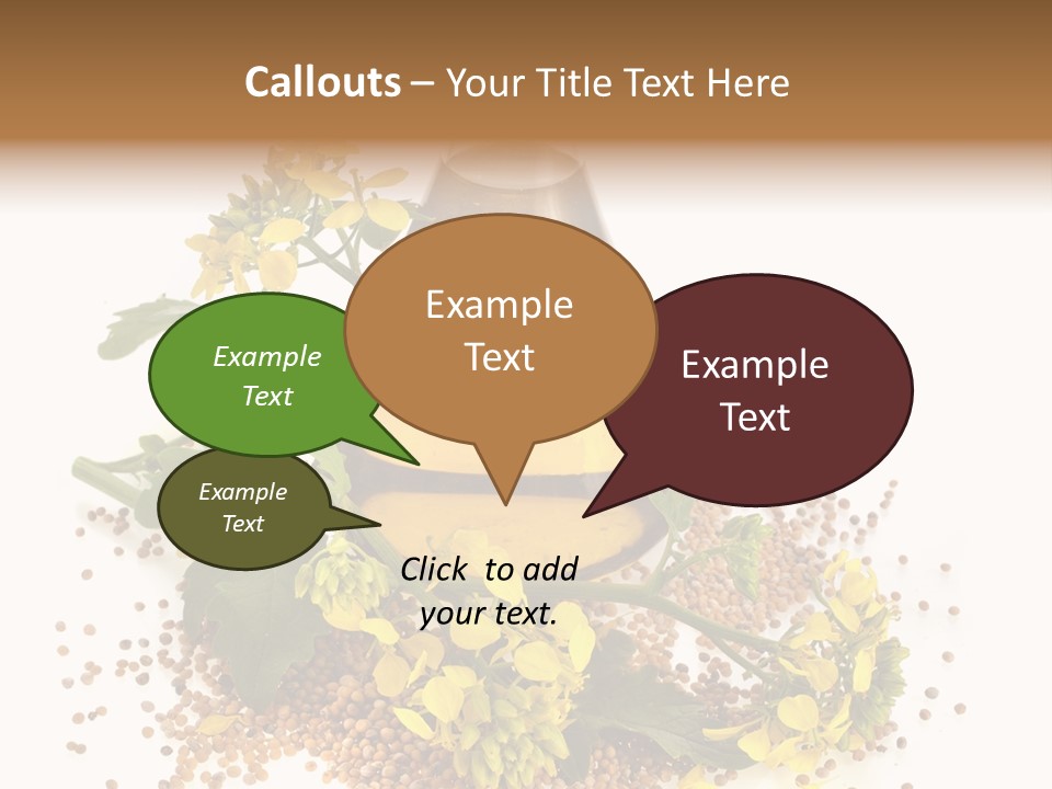 Honey Canola Isolated PowerPoint Template