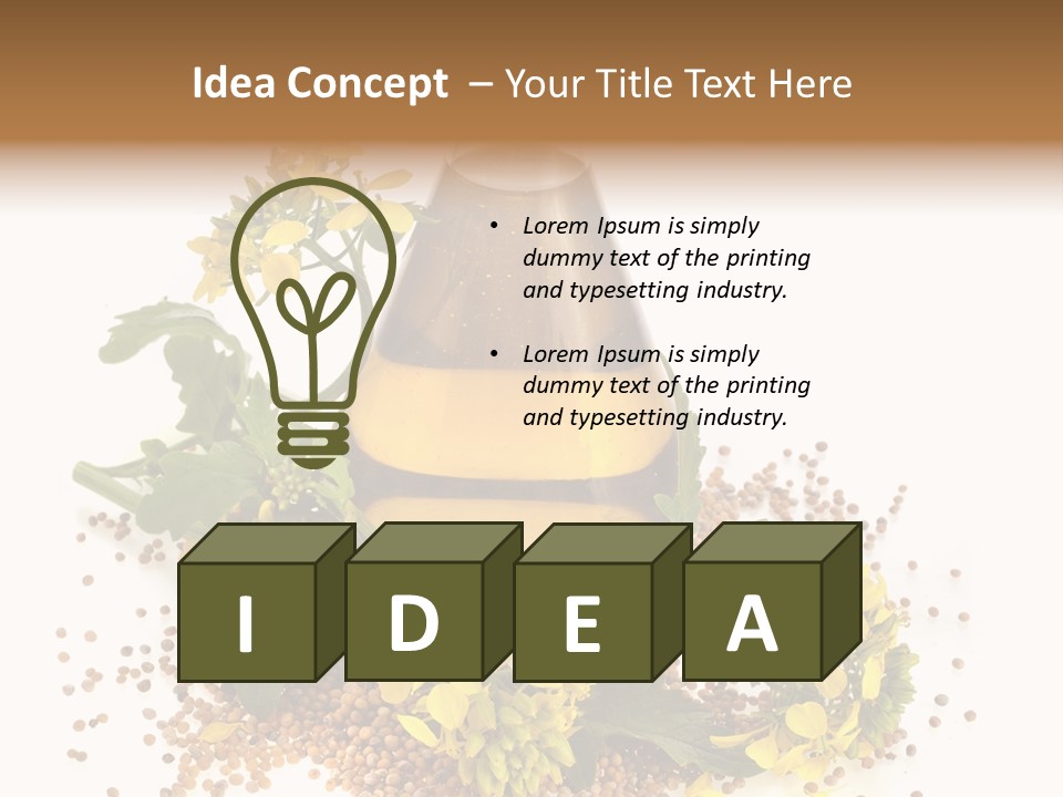 Honey Canola Isolated PowerPoint Template