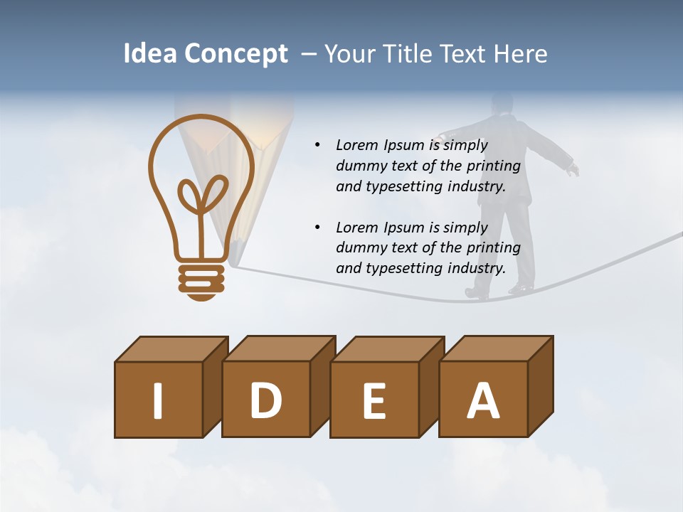 Overcome Person Vision PowerPoint Template