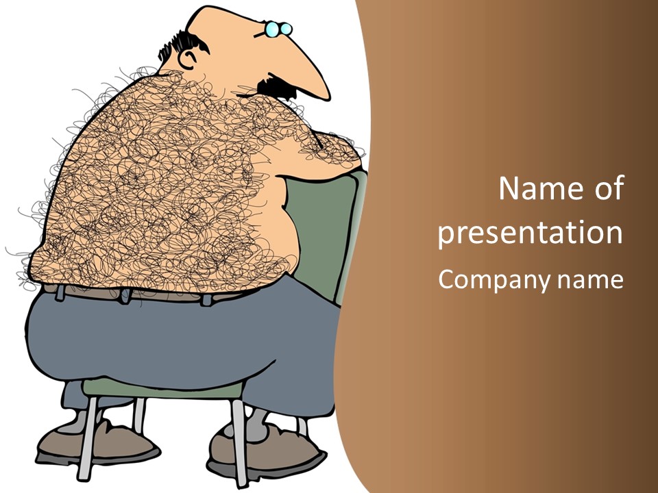 Chubby Pubic Guy PowerPoint Template