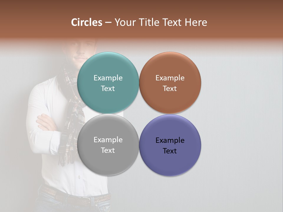 Pensive Attractive Masculine PowerPoint Template