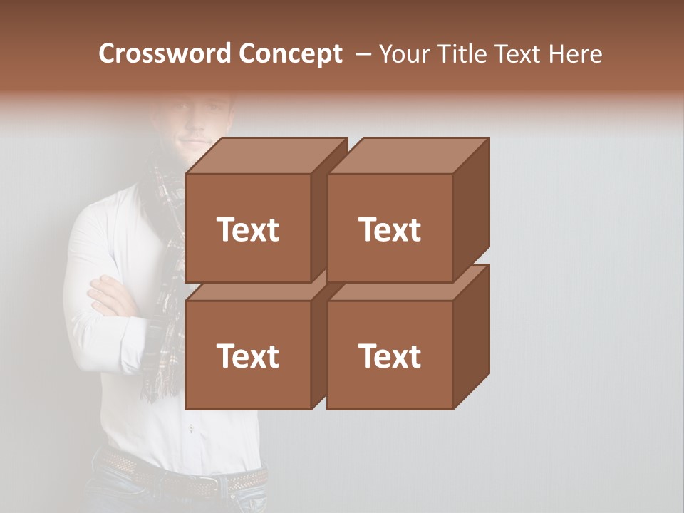 Pensive Attractive Masculine PowerPoint Template