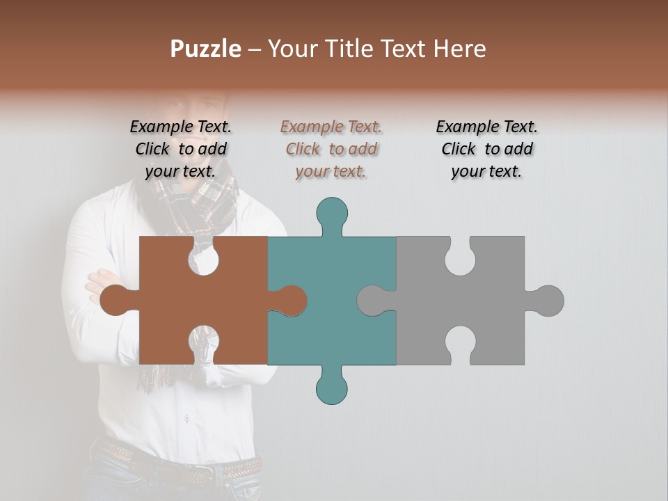 Pensive Attractive Masculine PowerPoint Template