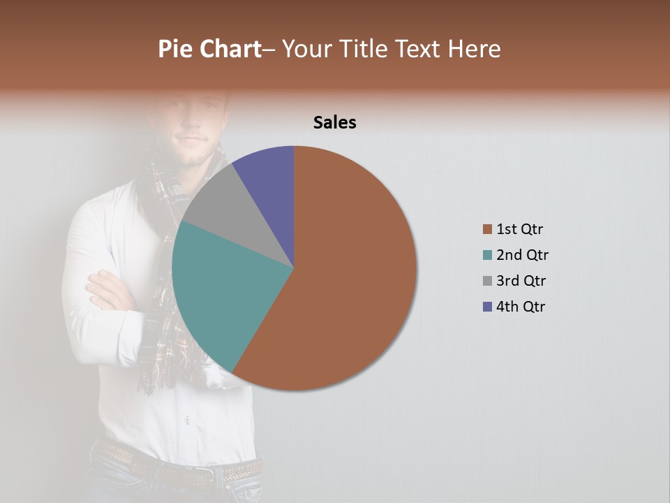 Pensive Attractive Masculine PowerPoint Template