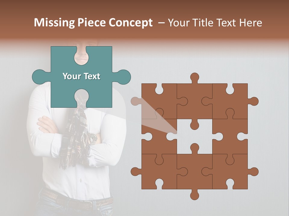 Pensive Attractive Masculine PowerPoint Template