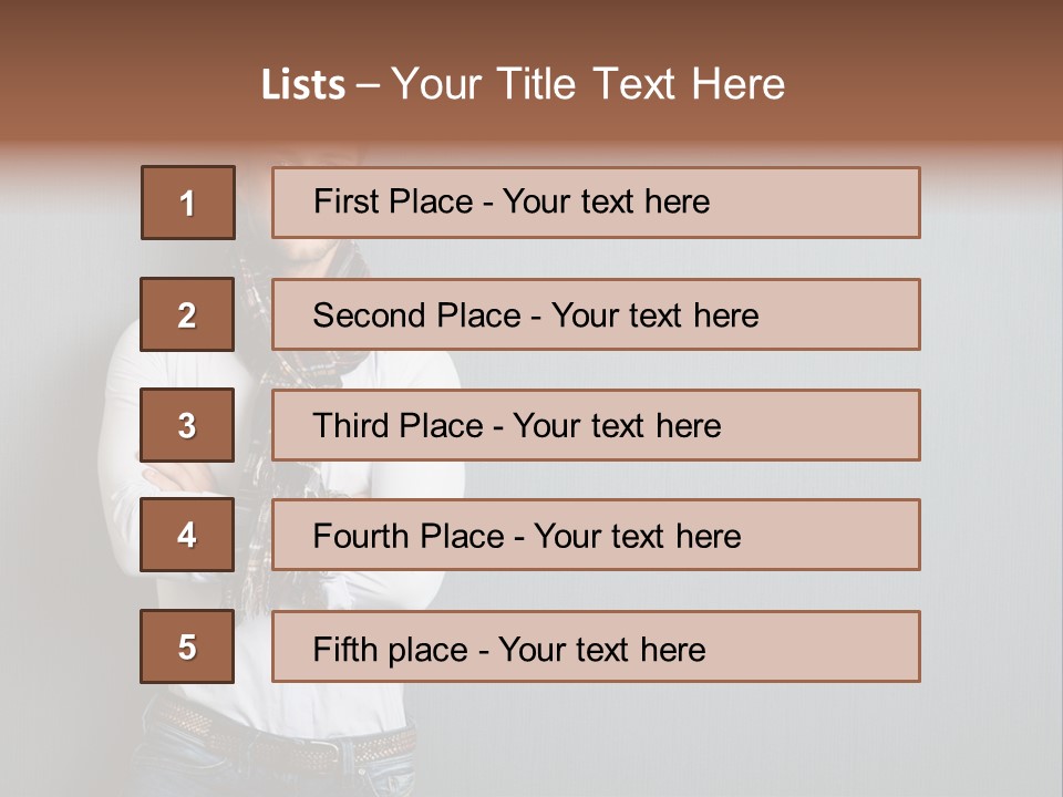 Pensive Attractive Masculine PowerPoint Template