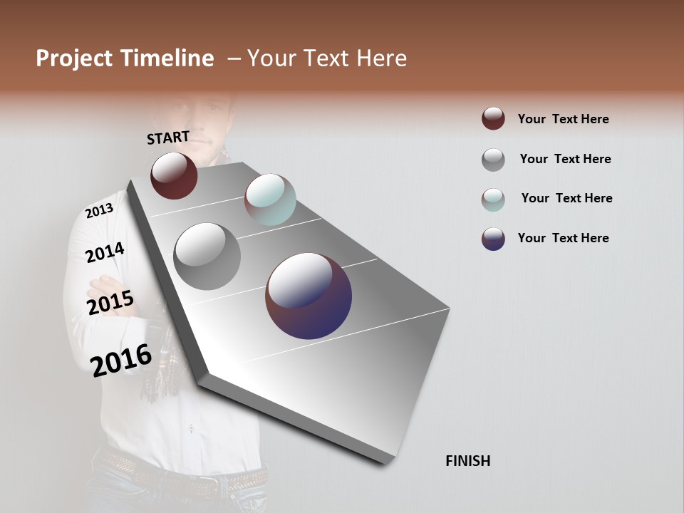 Pensive Attractive Masculine PowerPoint Template